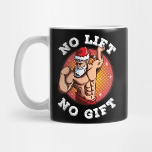 No Lift No Gift Santa Claus Gym Christmas Xmas Mug